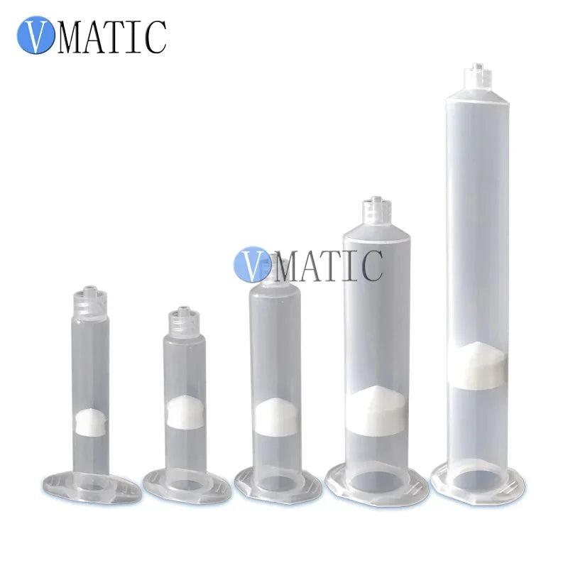 ‌30ml Pneumatic Dispensing Syringe | Transparent PC Plastic Air-Powered Syringe with Piston for Adhesive/Resin/Cosmetics (Indust