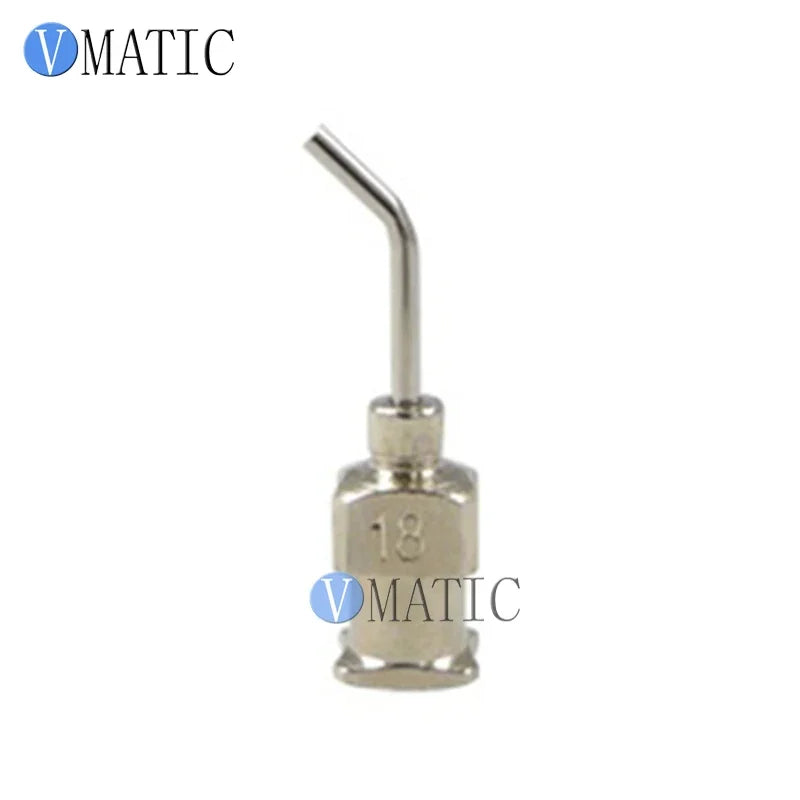 Free Shipping 12Pcs 18G 45 Degree Bent Stainless Steel Dispensing Needle 1/2 Inch
