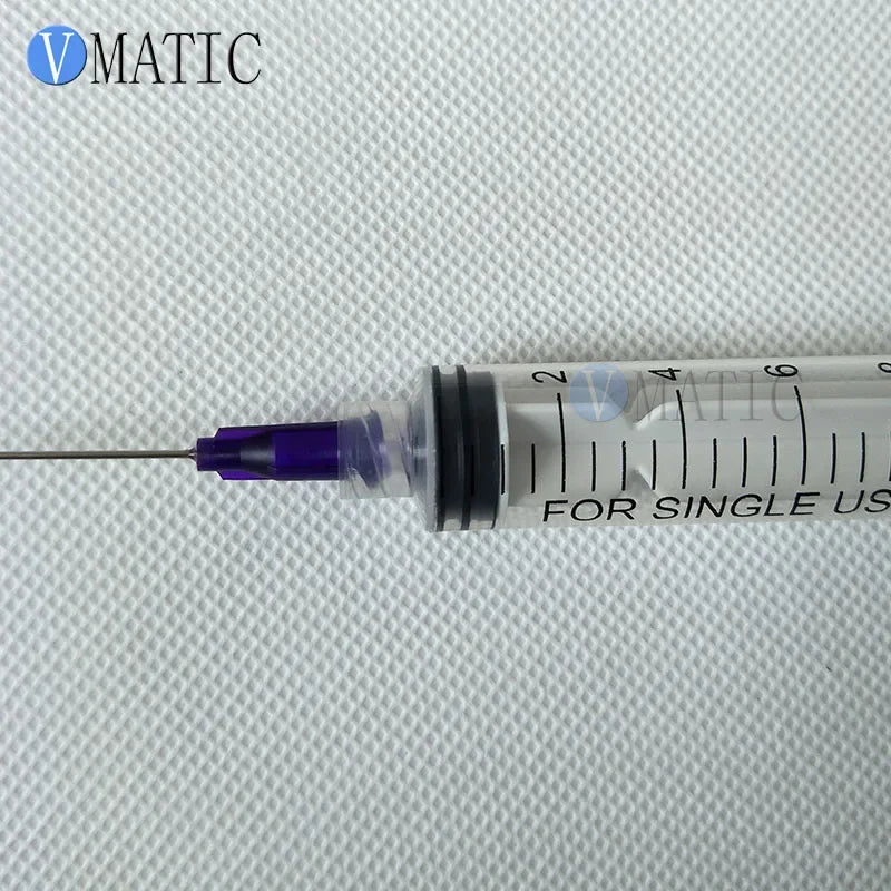 Free Shipping 5Pcs Non Sterilized Stainless Steel Tip Dispensing Syringe Needle Tips 1 Inch 21G Dispensing Needle + Syringe