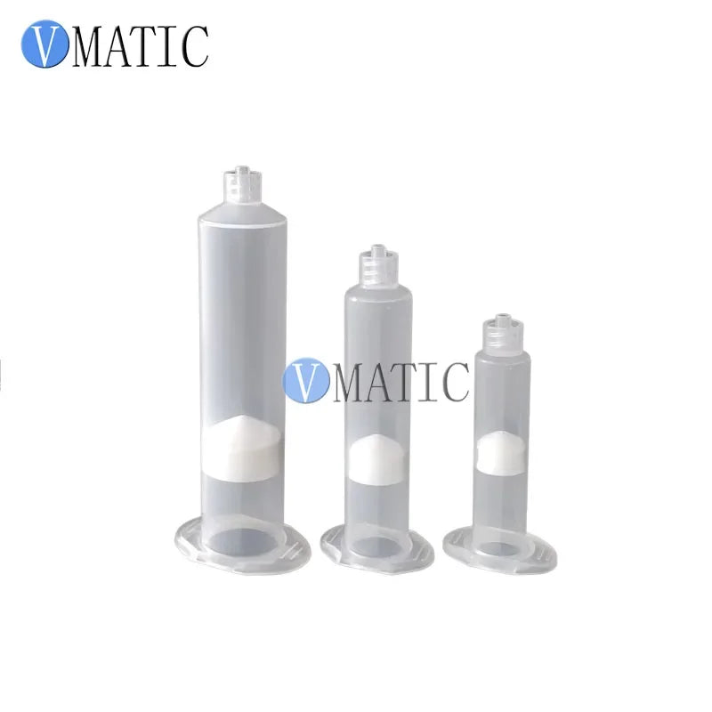 ‌30ml Pneumatic Dispensing Syringe | Transparent PC Plastic Air-Powered Syringe with Piston for Adhesive/Resin/Cosmetics (Indust