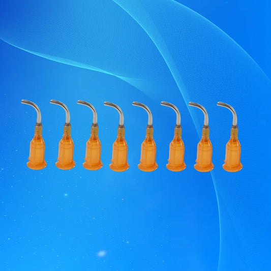 Grade Luer Needles 15Gx0.5"(1.8mmx12.7mm) | ISO 13485 PP Hub 90° Bent Tips for UV Adhesive & Silicone Dispensing (100pcs/Pack)