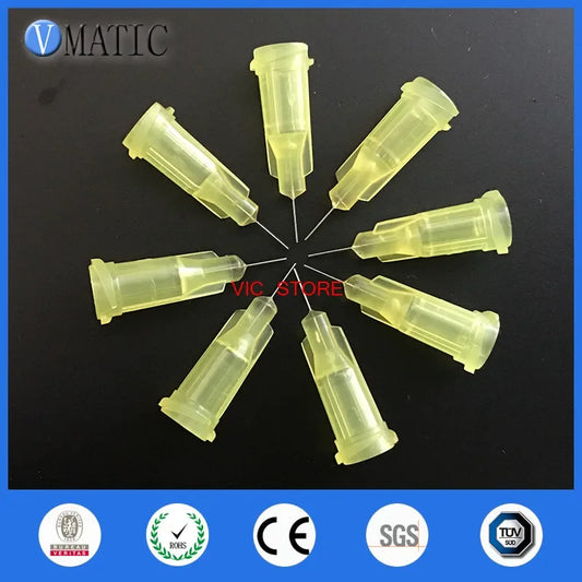 Free Shipping Non Sterilized 100pcs/lot 32G 1/4 Inch Stainless Steel Dispensing Screw Syringe Needle Tips