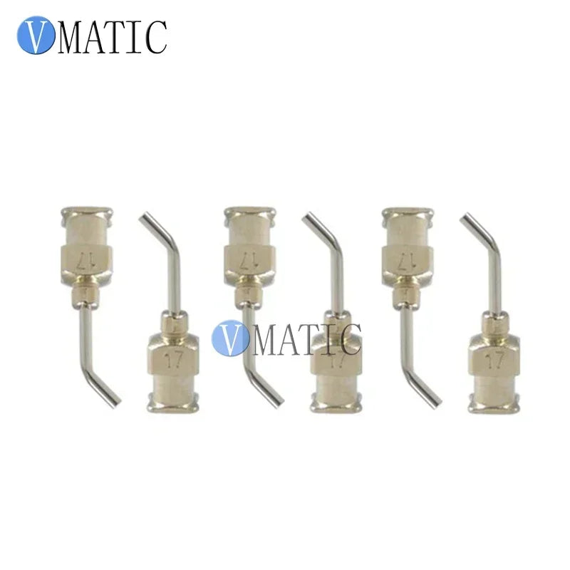 ‌17G(1.07mm) 45° Bent Stainless Steel Needles | 12.7mm(1/2") Length for High-Viscosity Epoxy & Solder Paste (12pcs Pack)‌