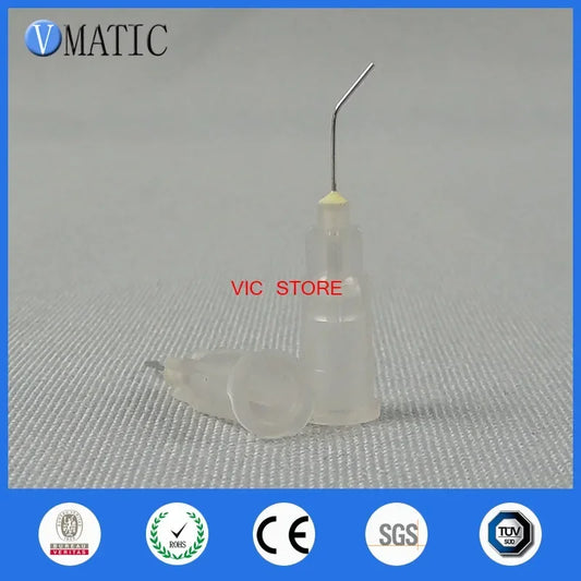 Free Shipping 100 Pieces 27G 45 Bent Degree 0.5'' Glue Dispensing Needle Bayonet Type Dispenser Needles 1/2 Inch