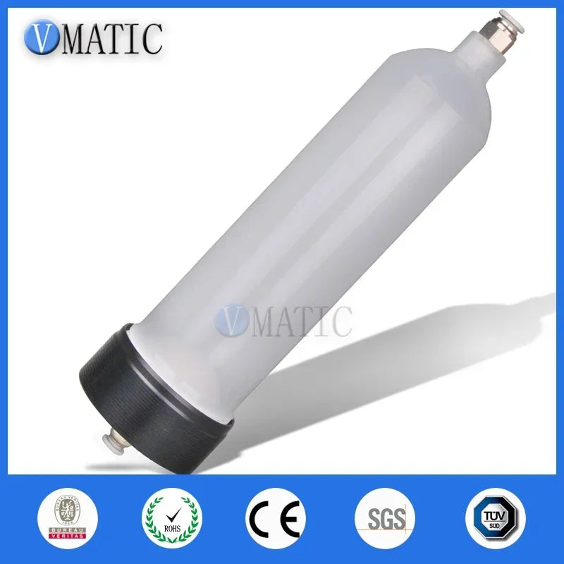 High Quality US Type Thickening 300 Cc / Ml Glue Filling Pneumatic Plastic Dispenser Syringe Barrel Set With Fast Quick Fitting