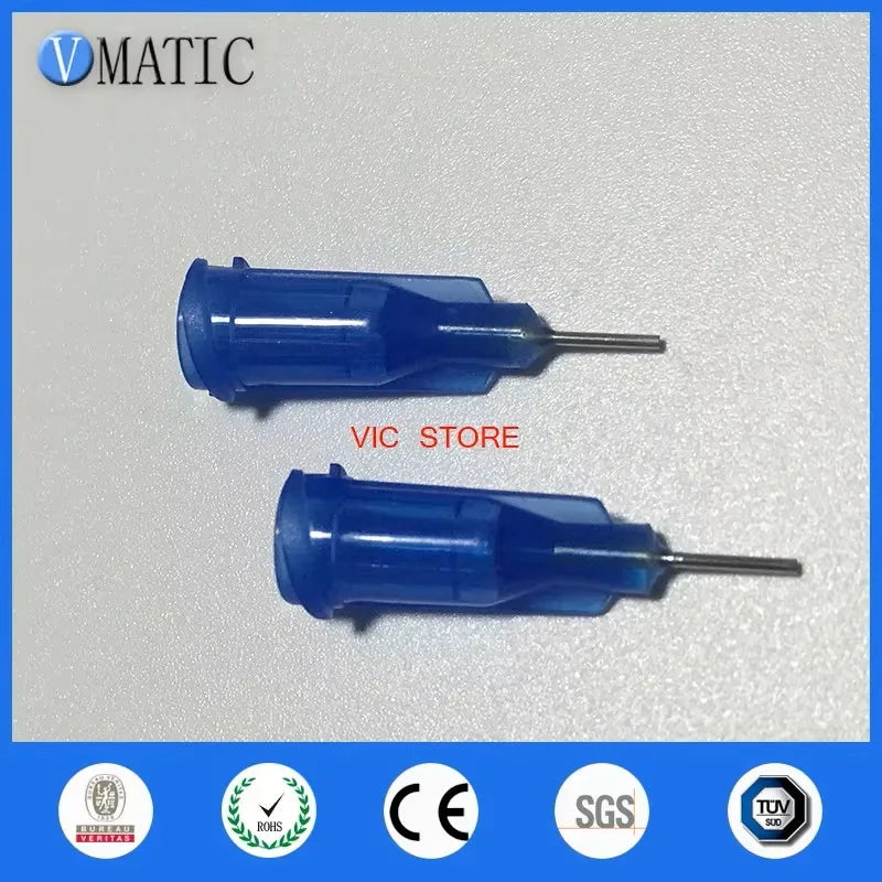‌100PCS 22G 1/4" Blue Anodized Syringe Needles | Luer Lock Stainless Tips for Epoxy / Pet Care Free Shipping‌ ﻿