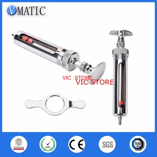 High Quality 50cc 50ml Quality Stainless Steel Metal Syringe