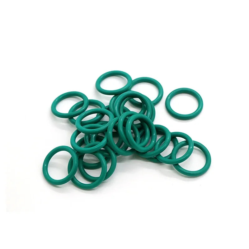 Green Fluorine Rubber O-Ring OD8-70mm Thickness CS2.4/3.1/3.5mm O-Rings Sealing Gasket Oil Resistant Acid & Alkali Resistant