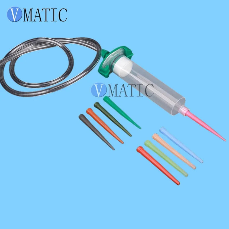 Free Shipping Precision Slant-Tip Dispensing Needle - 60mm Plastic Base TT Thread