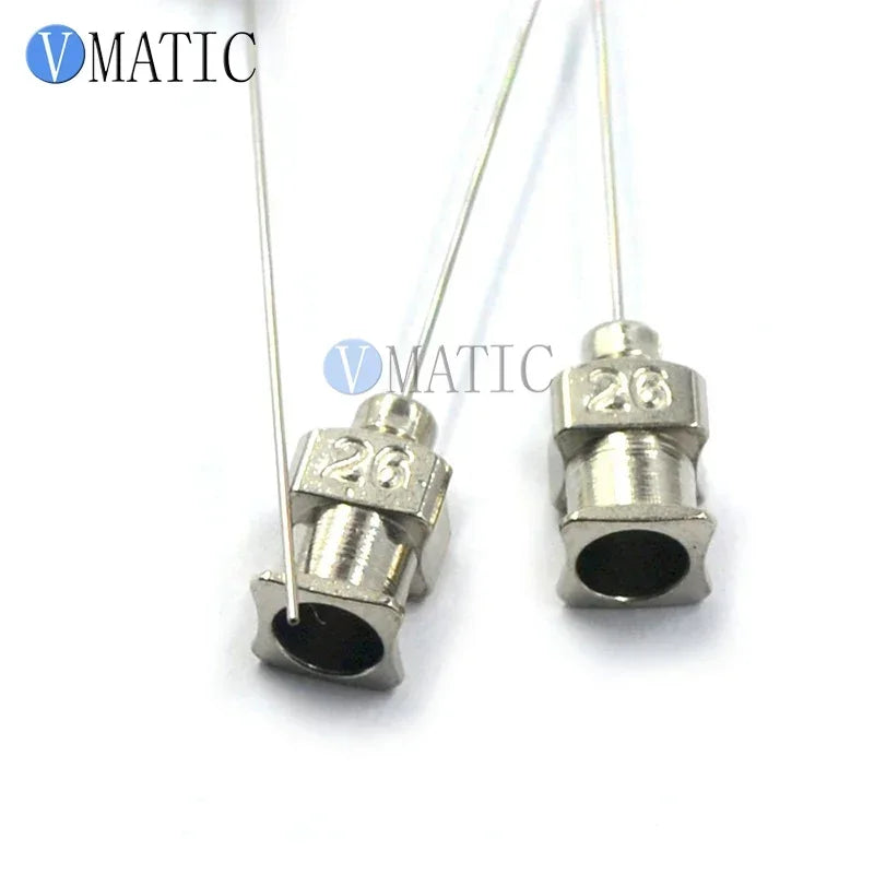 Free Shipping 12Pcs 1 Inch Length 26G Blunt Stainless Steel Glue Dispensing Syringe Needles Tips