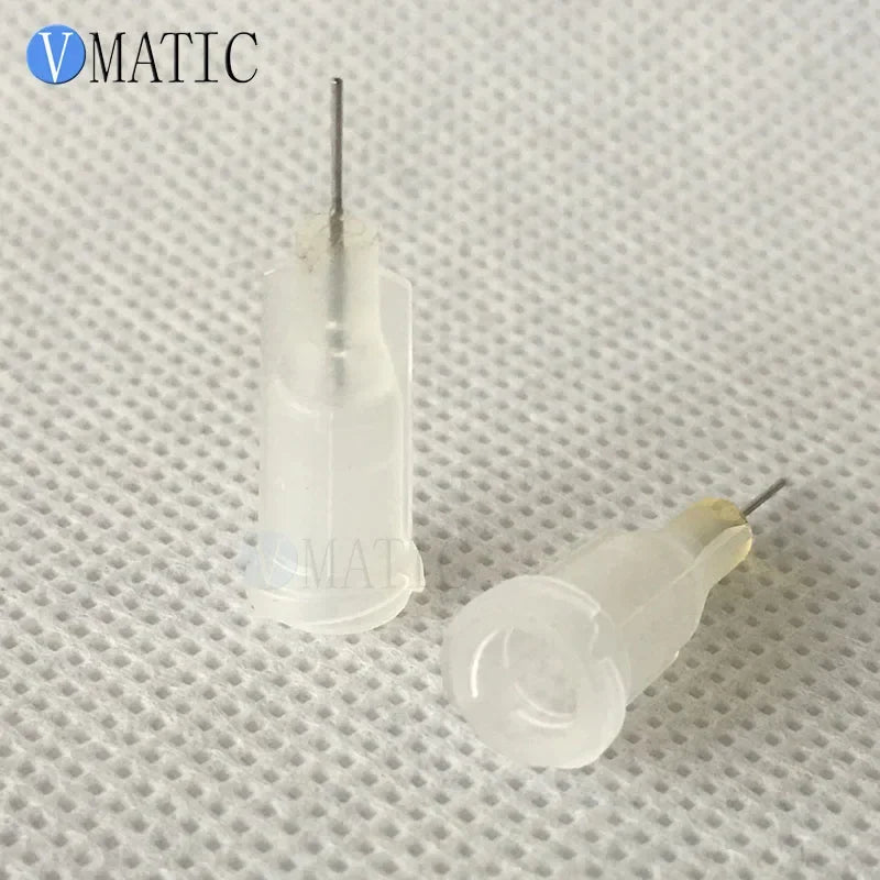 Free Shipping Clear Color 100Pcs/Lot 27G 1/4'' Stainless Steel Tip Dispensing Screw Needles Syringe Needle Tips