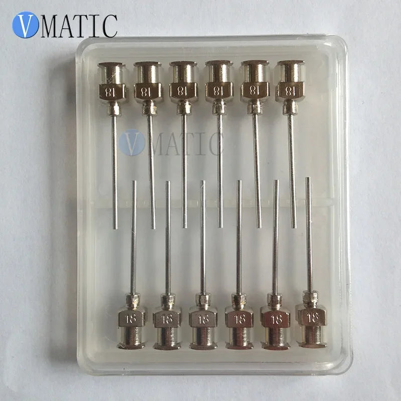 Free Shipping 12Pcs 1 Inch Tip Length 18G Blunt Stainless Steel Glue Dispensing Syringe Needle