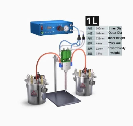VC-3636Z Anti-Drip Dispensing Kit with Glue Pressure Tank, Semi-Auto Precision Control for Micro Adjustable Fluid Dispensing
