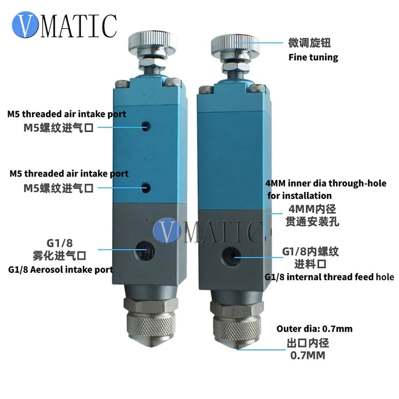 Precision Single Component Needle Dispensing Valve For Silicone, UV Glue, Anaerobic Adhesive & VC-46 High-Pressure Grease Spray