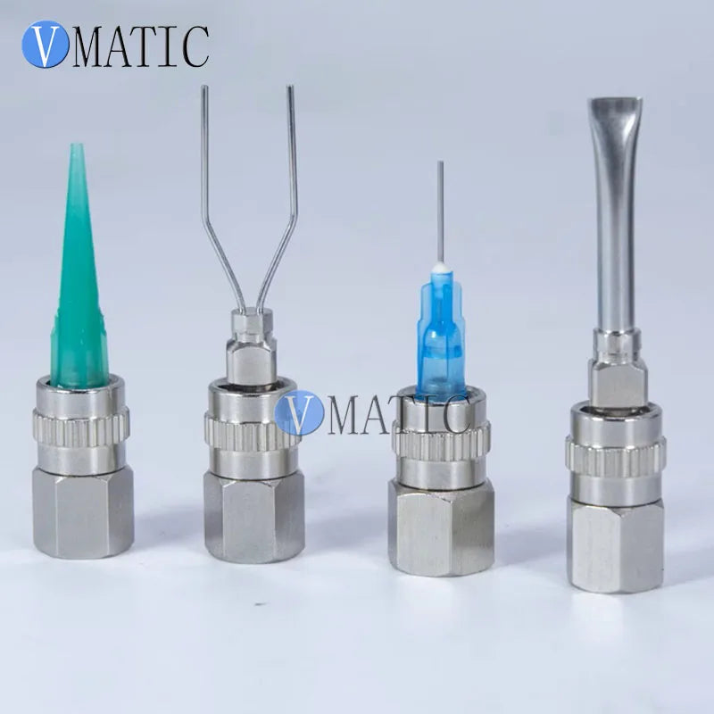 Precision Metal Luer Lock Adapter - Female Thread to 1/4" 28 UNF, 1/8" NPT, M6, M8 - for Fluid Dispensing & HPLC Systems
