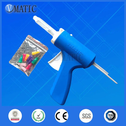 5ml Plastic Dispensing Gun Kit for Soldering Flux - Includes 5cc Syringe & Assorted Needle Tips - Manual Control for Electronics