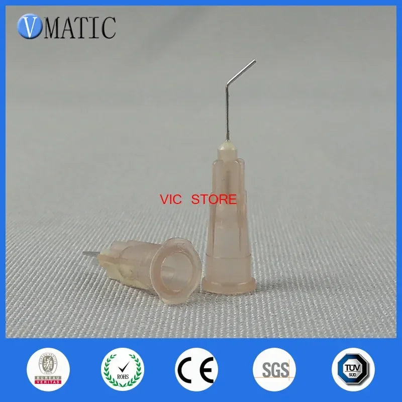 Free Shipping 100Pcs 26G 45 Degree Bent 0.5'' Angled Glue Dispensing Needle Tip 1/2 Inch