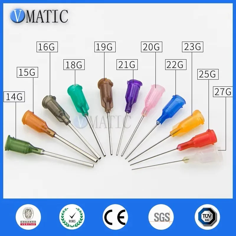 ‌Multi-Gauge Industrial Dispensing Needles 14G-27G 1" | 1000PCS Stainless Steel Blunt Tips for Auto/Electronics Free Ship‌