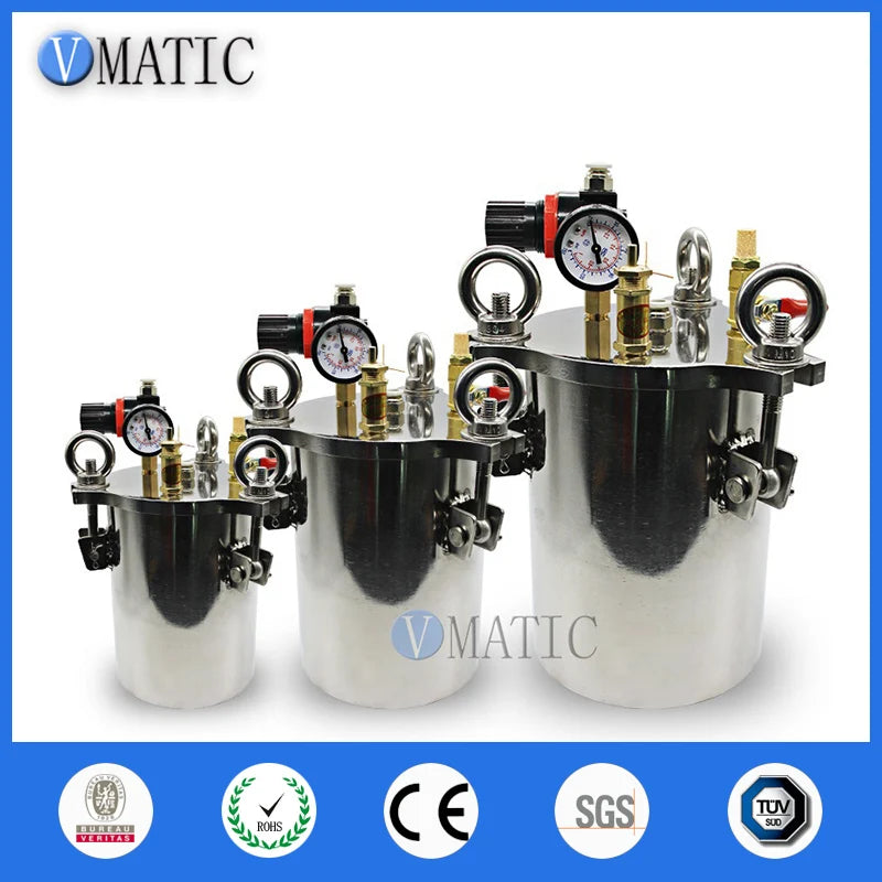 High Quality Pneumatic Tank Stainless Steel Pressure Barrel 5L For Liquid Glue Doming Machine Applicator