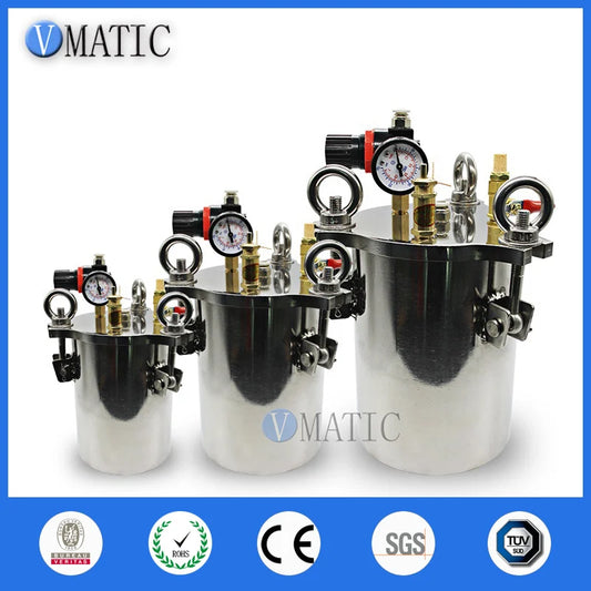 High Quality Pneumatic Tank Stainless Steel Pressure Barrel 5L For Liquid Glue Doming Machine Applicator