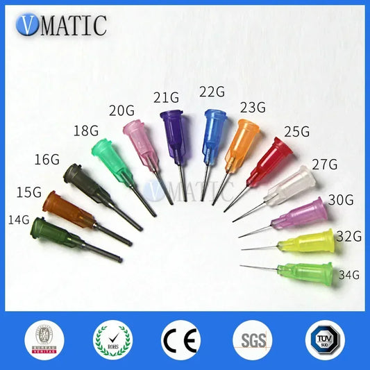 ‌Bulk 1000pcs 14G-27G Luer Lock Blunt Needles | 0.5" SS Industrial Dispense Tips Free Shipping‌