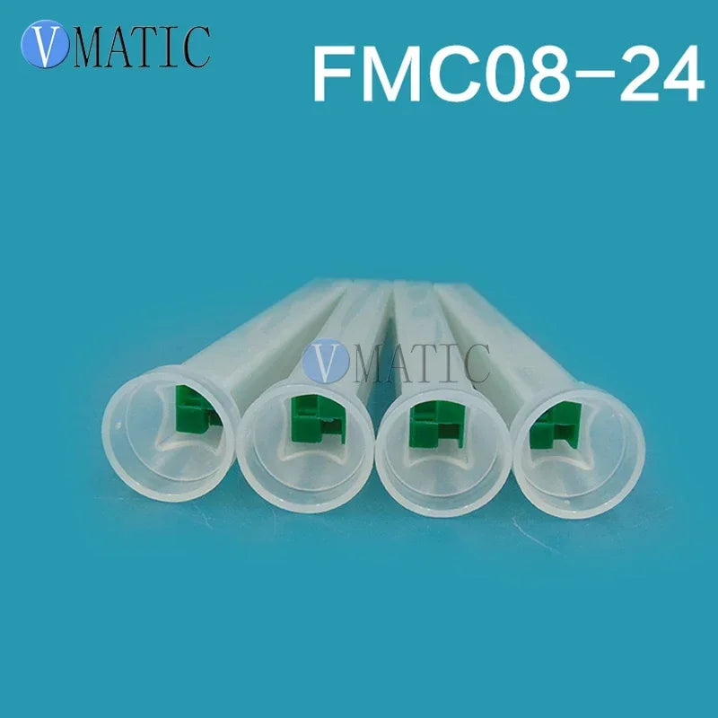 Free Shipping Resin Static Mixer MC08-24 Mixing Nozzles for Duo Pack Epoxies of Green Rectangular 10PCS/lot