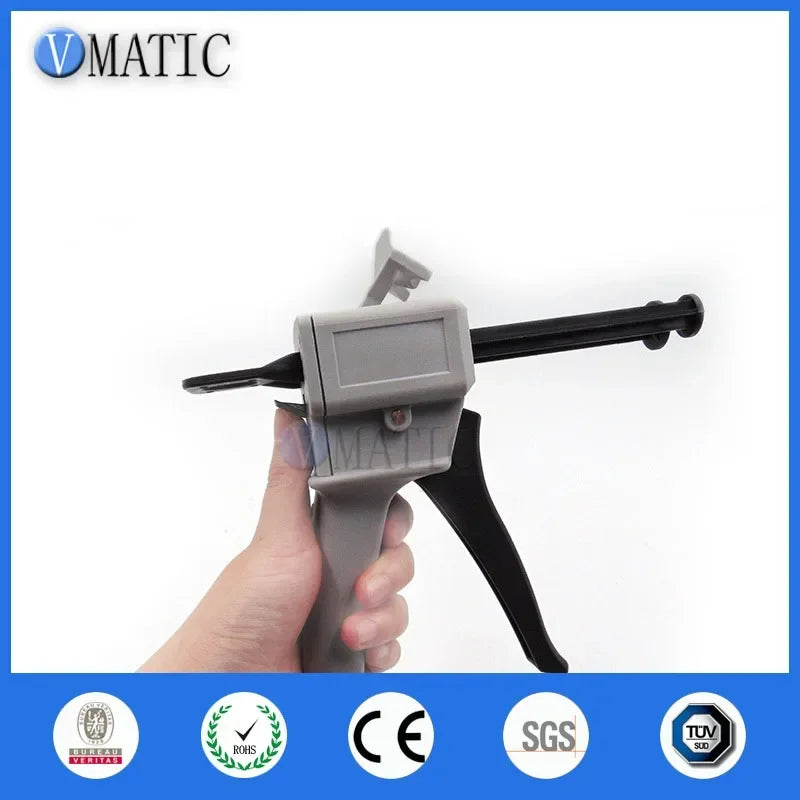 Free Shipping AB Glue Mixing Dispensing Gun for 50ml 50cc Epoxy With Adhesive Cartridges (1:1 & 2:1 ratios)
