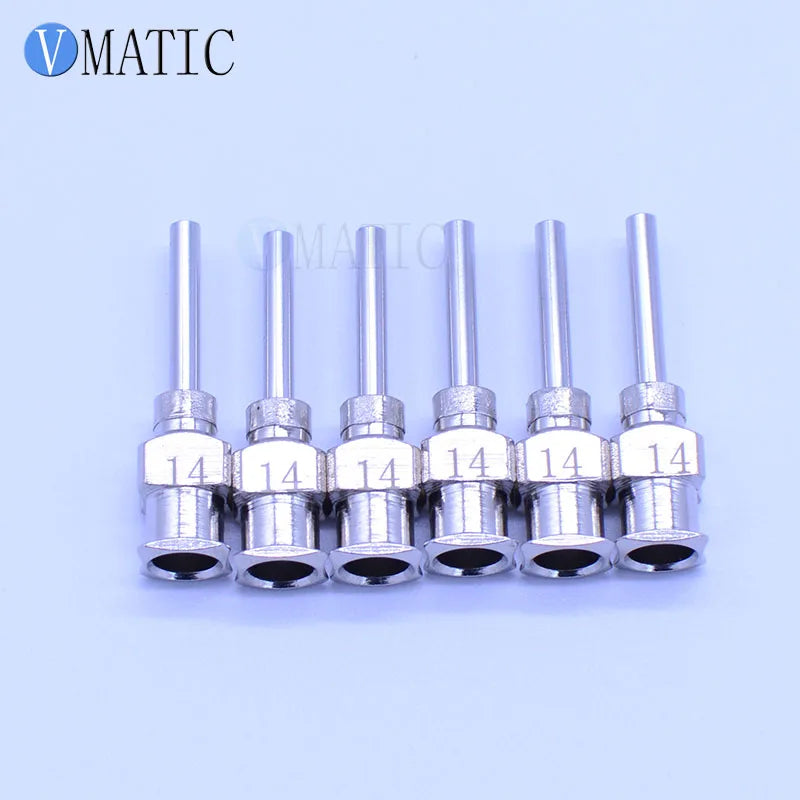 High Quality All Metal Stainless Steel 0.5'' 14G Dispenser Blunt Needle 12Pcs Glue Dispensing Syringe Needle Tips 1/2 Inch