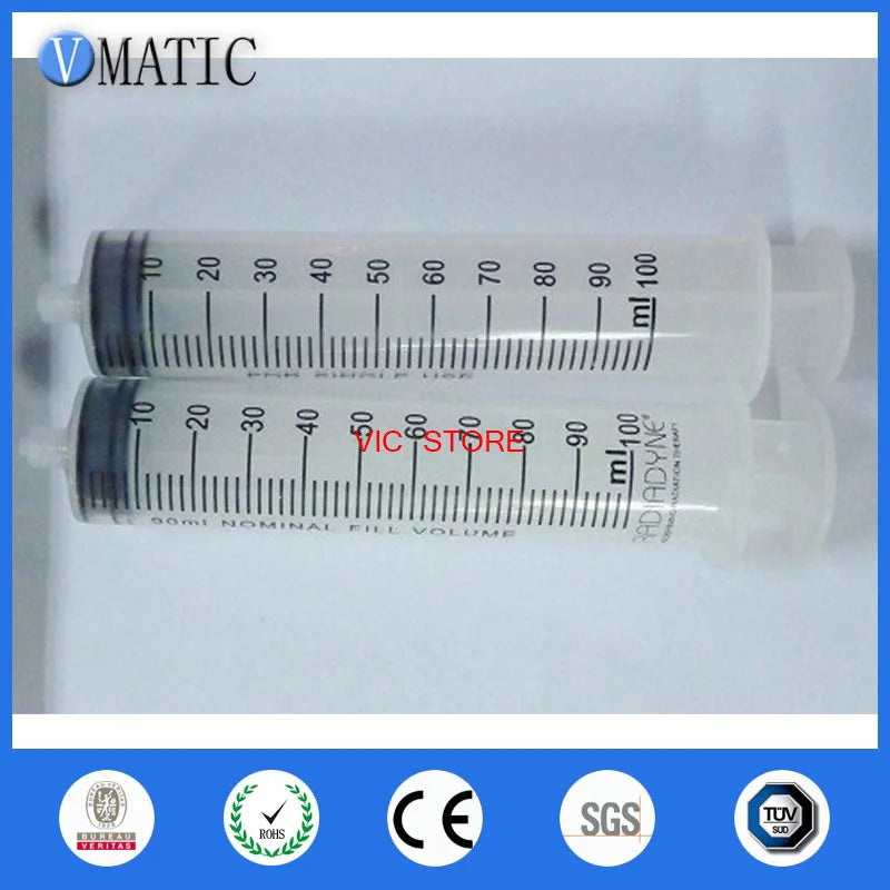 Free Shipping 100cc Manual Glue Dispensing Syringe Dispenser Syringe 100ml