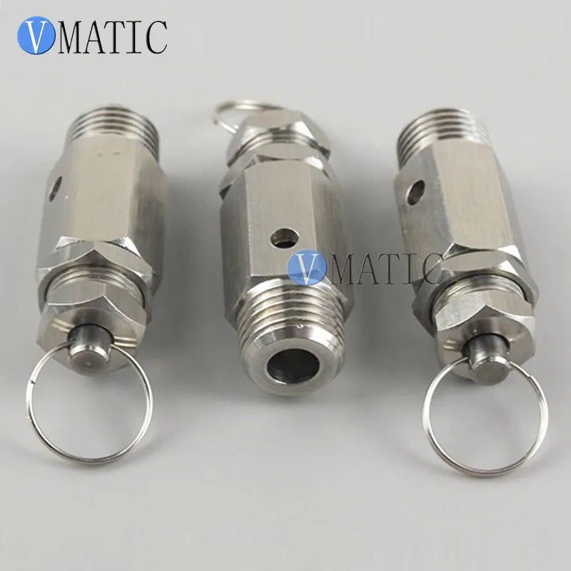 Free Shipping 304 Stainless Steel Safety Valve - Spring Type, Adjustable Pressure Relief Valve for Air Compressor Tanks