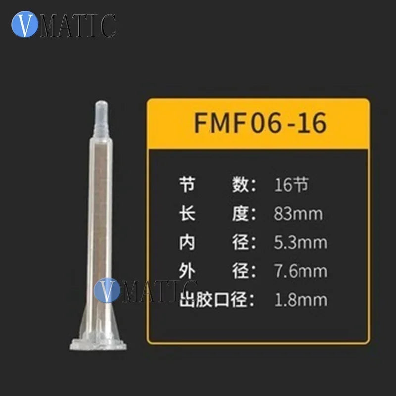 Free Shipping 30Pcs Resin Square Static Mixer FMF6-16 Mixing Nozzles For Duo Pack Epoxies
