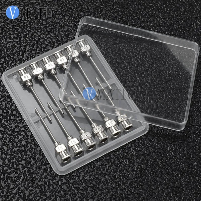 High Quality 12Pcs 1 Inch Tip Length 18G Blunt Stainless Steel Dispensing Needles Syringe Needle Tips Glue Dispenser Needle