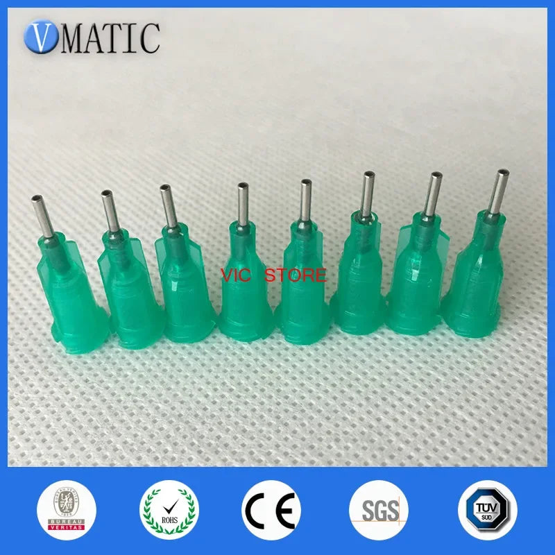 Free Shipping 100 Pcs 18G 1/4 Inch Stainless Steel Dispensing Screw Syringe Needle Tips