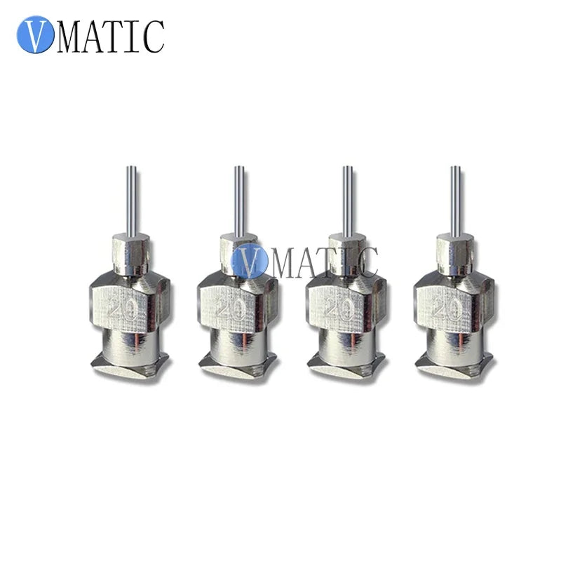 Free Shipping Quality Stainless Steel 12Pcs Tips 20G 1/4 Inch Tubing Length Blunt All Metal Dispensing Syringe Needle Tips
