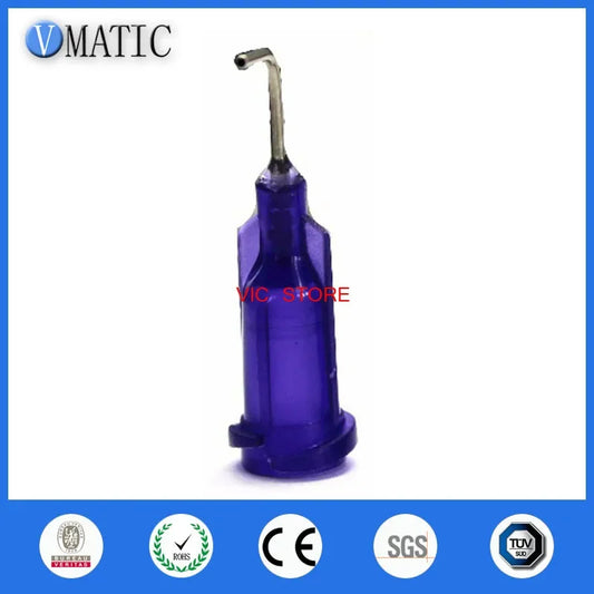 Free Shipping 21G Purple 0.5'' Length 90 Degree Bend Bent Blunt End Stainless Steel Dispensing Needle Tips 1/2 Inch
