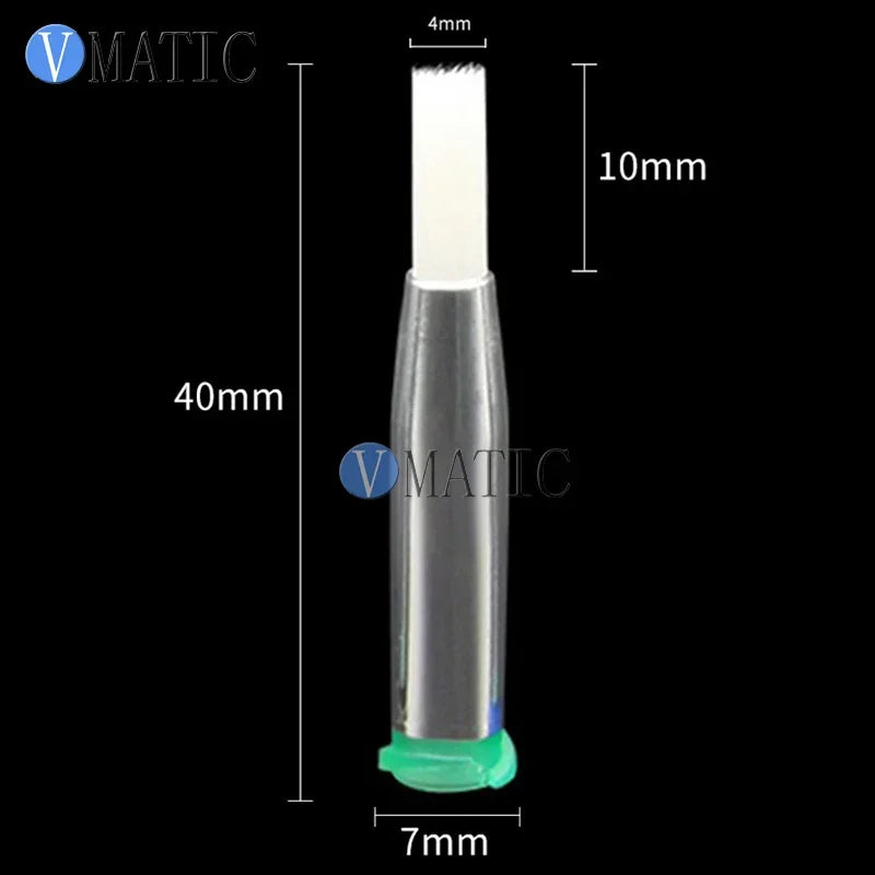 ‌18G Dual Thread Dispensing Needle | 4mm Round Tip with EFD Soft Brush for PCB/SMD Assembly (Anti-Clog + ISO) Free Shipping & Tr