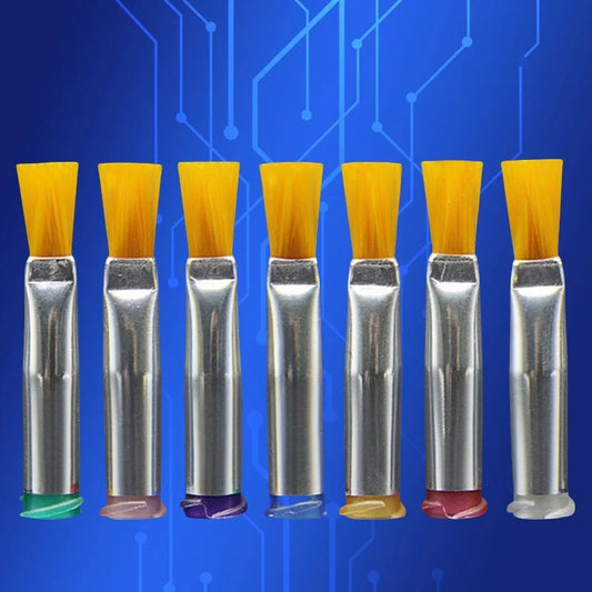 Free Shipping 14G-27G Flat 4mm Liquid Glue Dispensing Needle Hard Brush x 10pcs