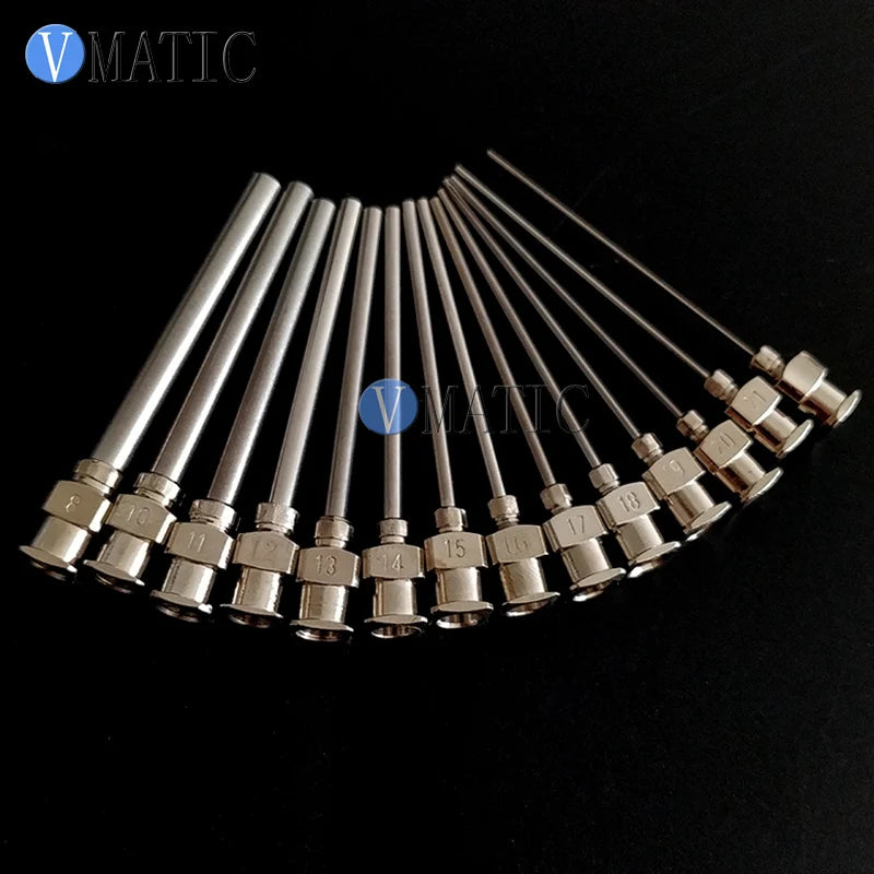High Quality 12Pcs High Precision All Metal Needle Tube Length 75mm Stainless Steel Blunt Dispensing Syringe Needles