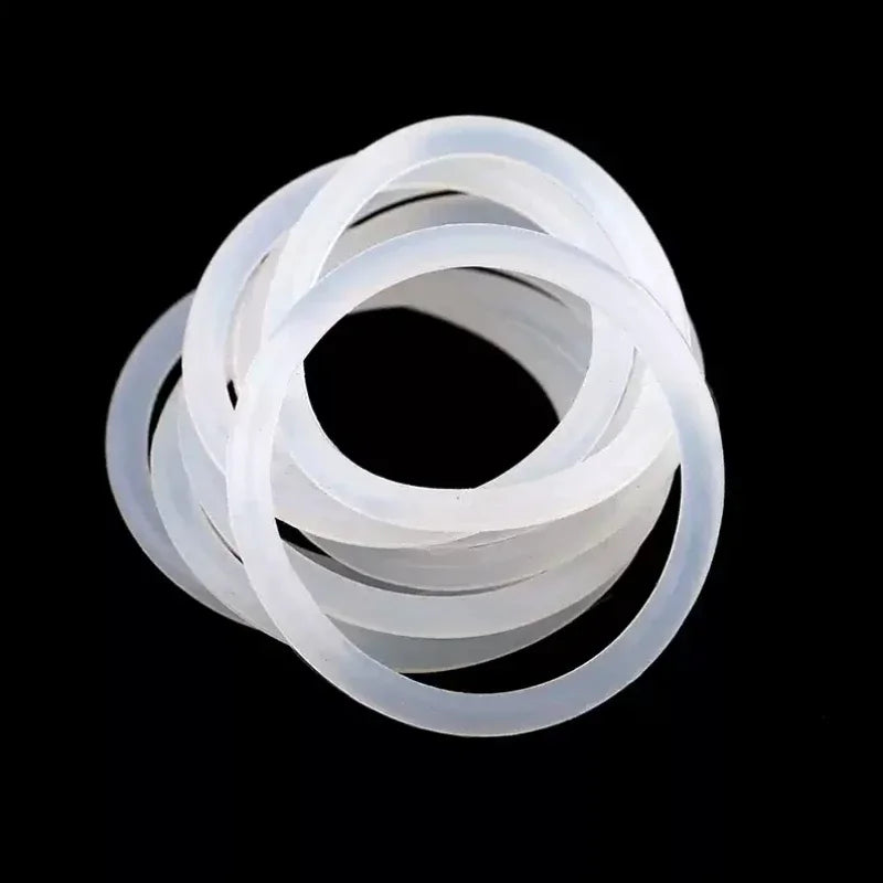 White Silicone O-ring OD10mm-150mmcs(thickness)3mm/3.5mm/4mm/5mm Insulating Waterproof and Oil Resistant Sealing Ring