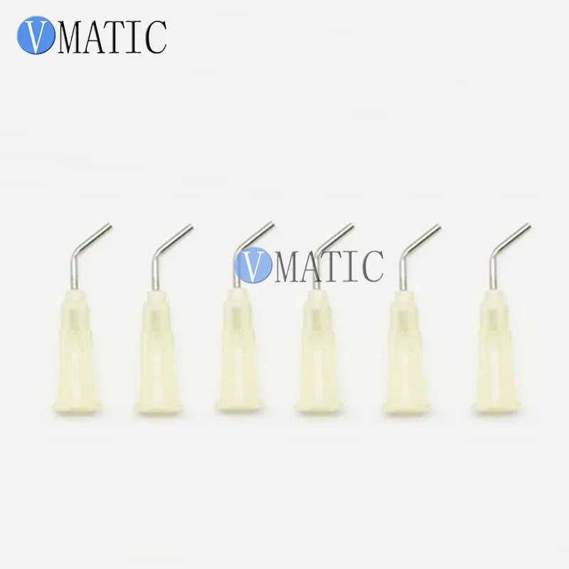 Free Shipping 100 Pieces 19G 45 Bent Degree 0.5'' Glue Dispensing Needle Bayonet Type Dispenser Needles 1/2 Inch