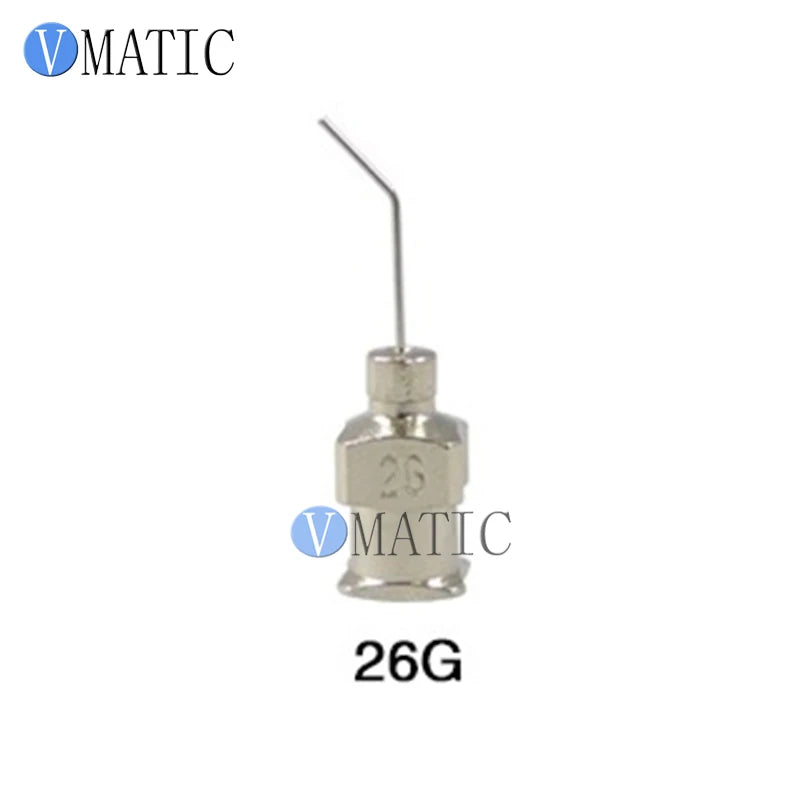 ‌17G(1.07mm) 45° Bent Stainless Steel Needles | 12.7mm(1/2") Length for High-Viscosity Epoxy & Solder Paste (12pcs Pack)‌