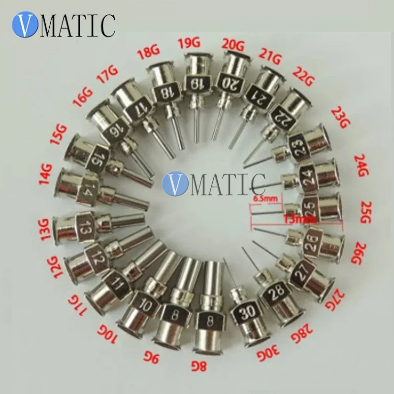 Free Shipping Precision Metal Blunt Stainless Steel Tip 12pcs Liquid Glue Dispensing Syringe Dispenser Needle 1/4 Inch