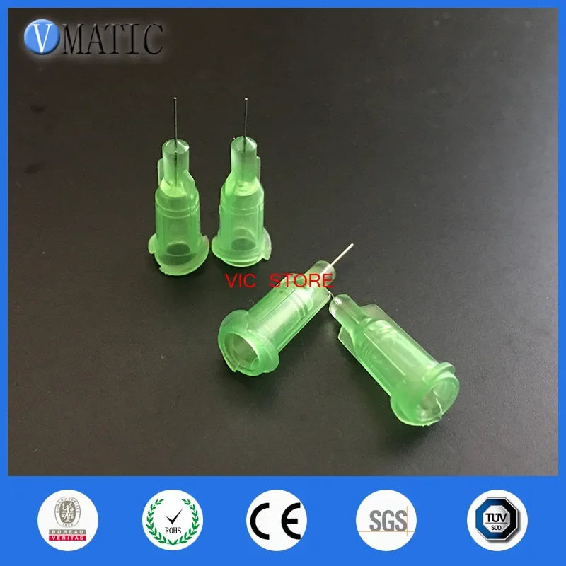 High Quality Non Sterilized 100Pcs 34G 0.25'' Dispensing Glue Syringe Barrel Needle Tip 1/4 Inch