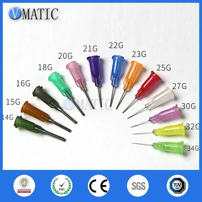 Plastic Products Manufacturer 14-27G 1/2 Inch Luer Lock Tips Dispensing Industrial Syringe Flat Blunt Needle Total 1000pcs