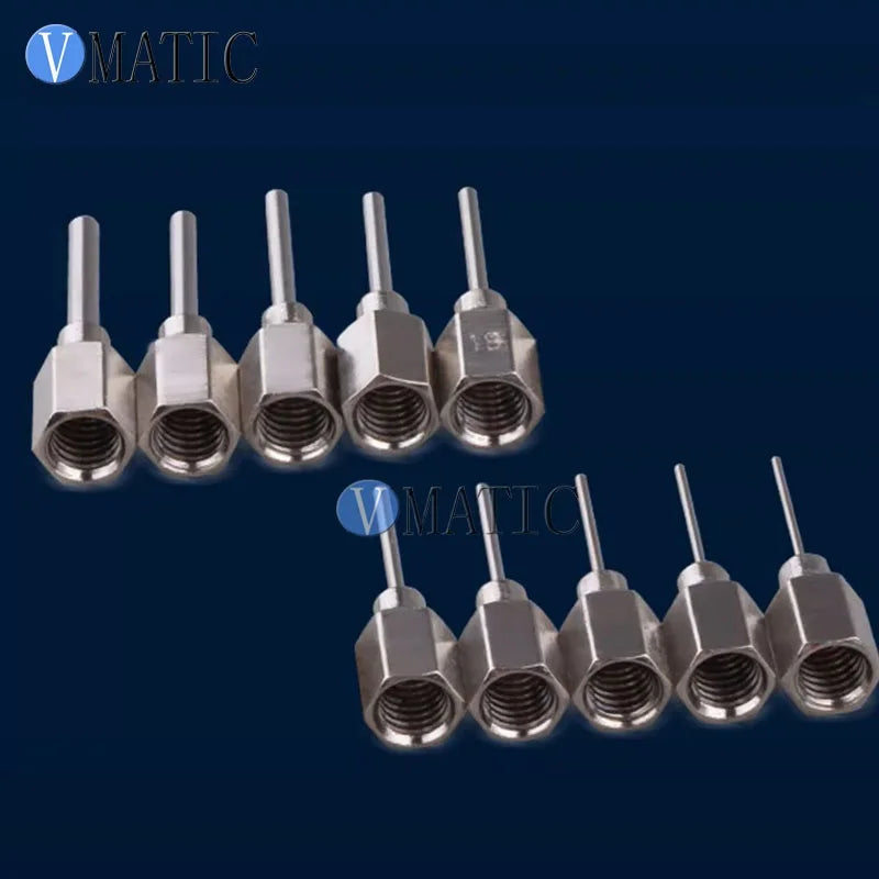 M5 Thread Solder Tip 1/2 Inch Hexagonal Gold Plated Solder Paste Needle Nozzle Save Solder Paste for Soldering Iron Accessories