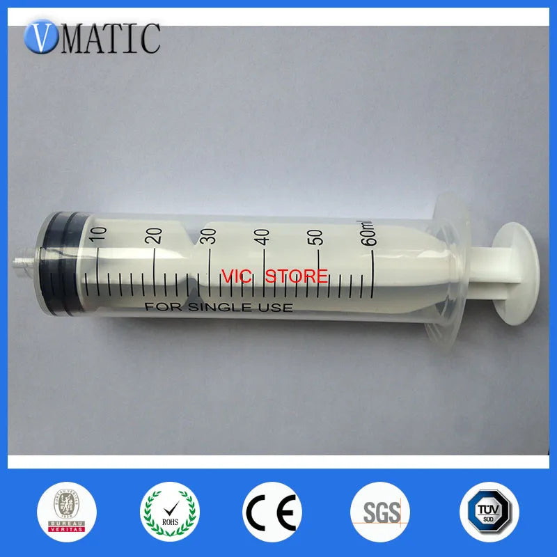 Free Shipping Non Sterilized Hot Sale 10Pcs 60ml/cc Glue Dispensing Plastic Liquid Syringe