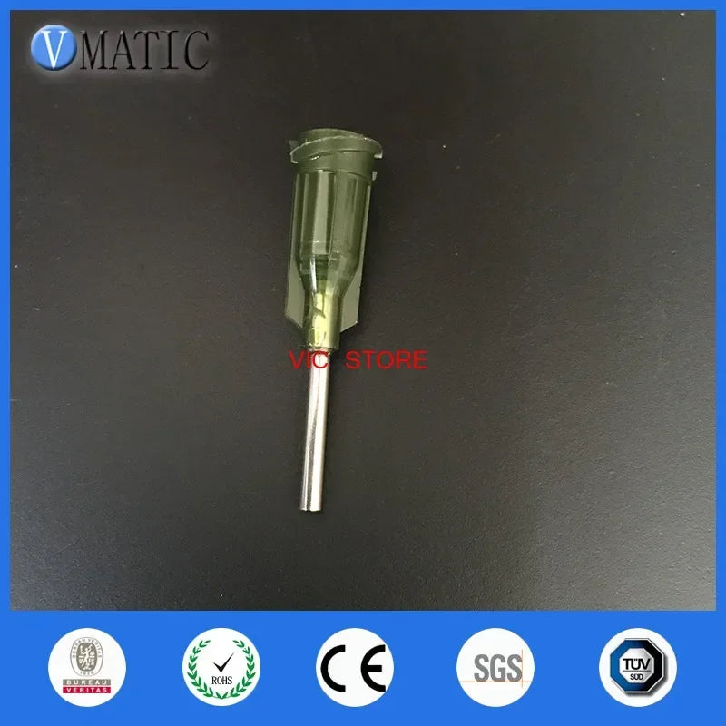 Free Shipping 100Pcs/Lot 14G 0.5'' Stainless Steel Tip Olive Color Screw Needle Glue Dispensing Needle Tips 1/2 Inch