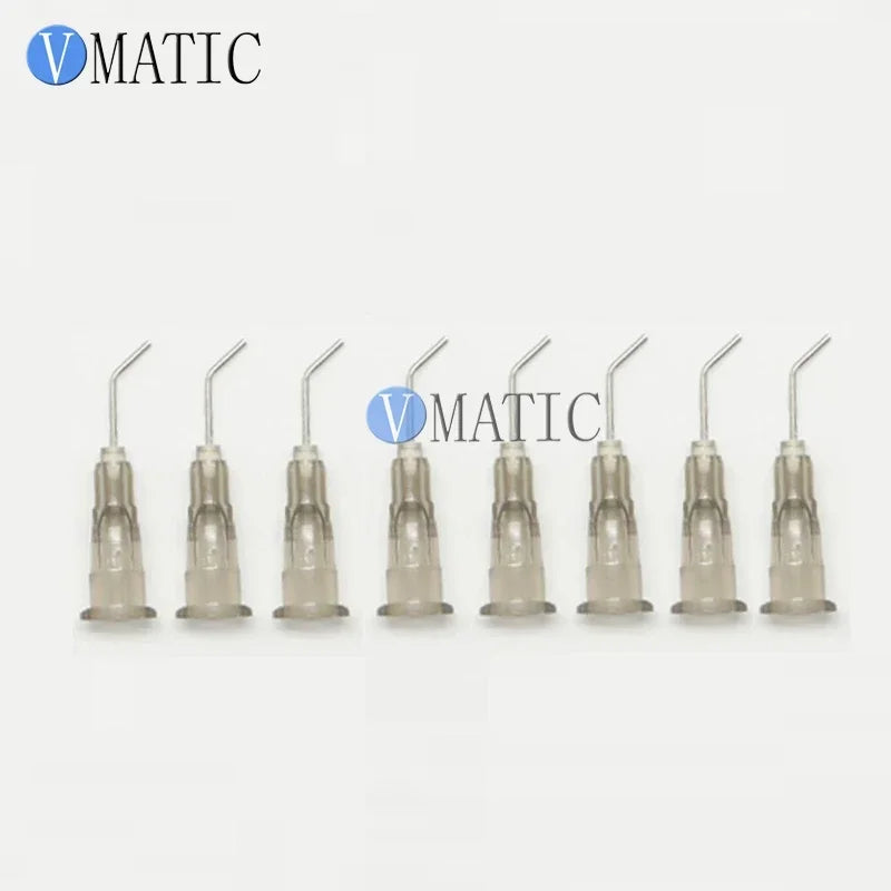 Free Shipping 100 Pieces 27G 45 Bent Degree 0.5'' 1/2 Inch Glue Dispensing Needle Bayonet Type Needles