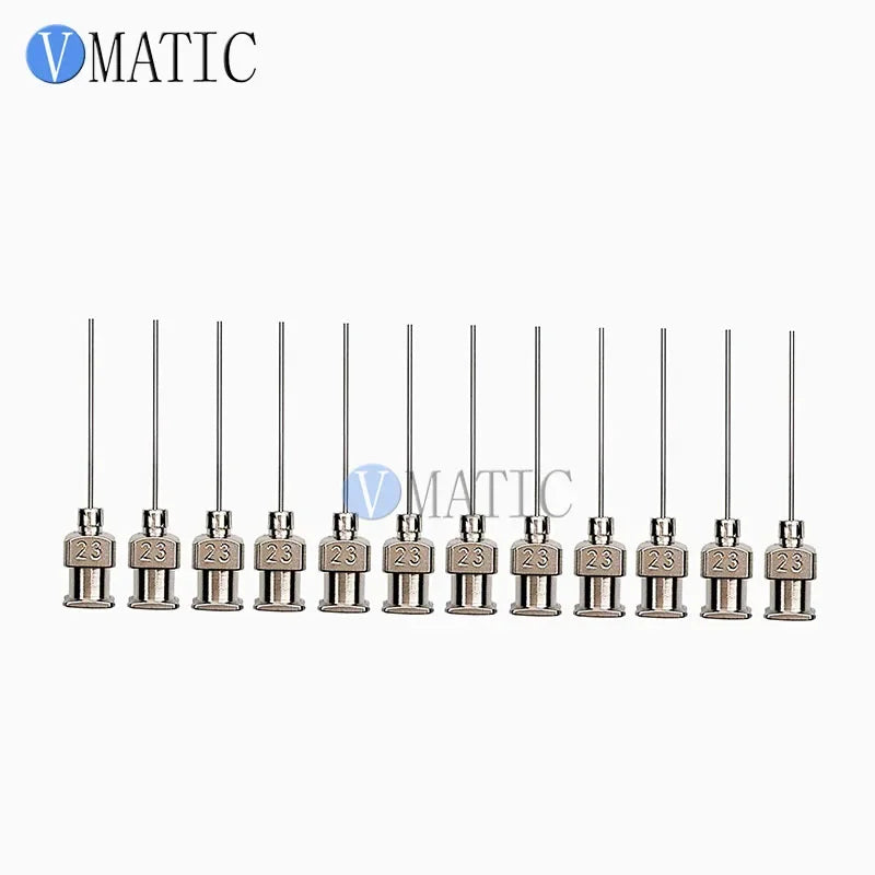 Free Shipping 12Pcs 1 Inch 23G Metal Dispenser Needle Tips