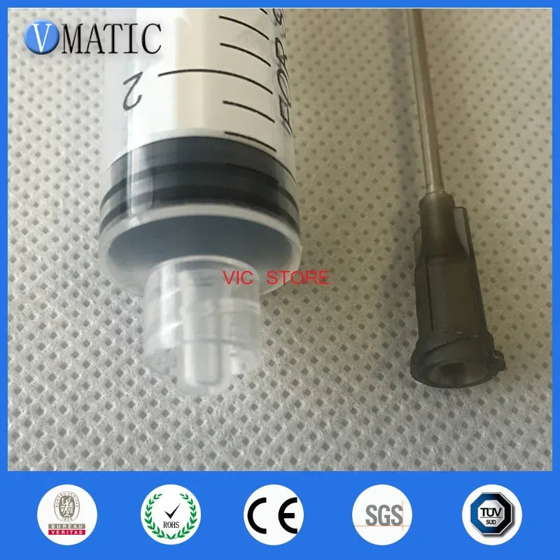 Free Shipping Liquid Dispensing Syringes Luer Lock Syringe 10ml/cc + 16G 1'' 1 Inch Tips & Black Syringe Caps